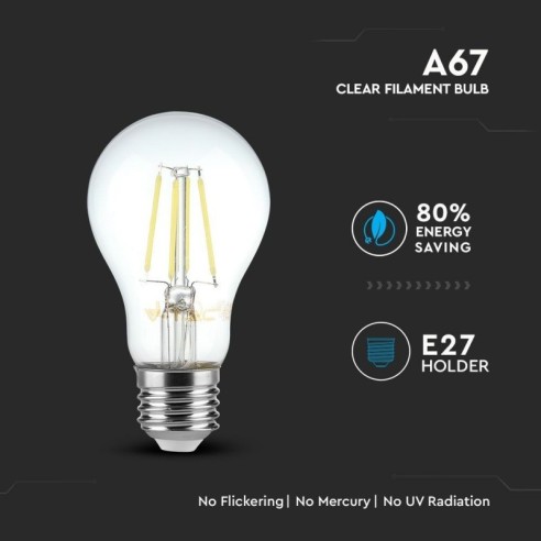 V-TAC VT-1978 LED Bulb E27 8W A67...