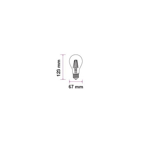 V-TAC VT-1938 LED-lamp E27 8W A67...