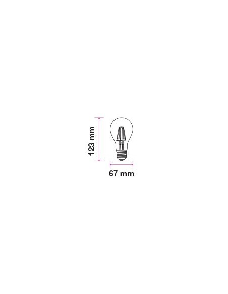 V-TAC VT-1938 Lampadina LED E27 8W A67 Filamento Satinato