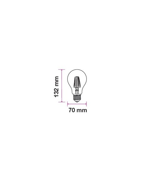 V-TAC VT-2123 7457 LED bulb E27 12.5W A70 Filament Amber 2200K