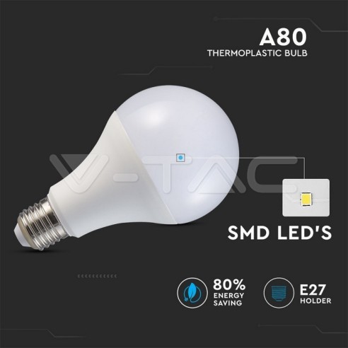 V-TAC VT-2218 LED Bulb E27 18W A80
