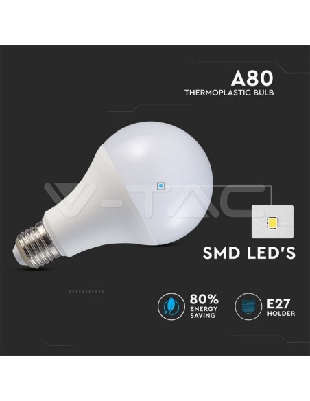 V-TAC VT-2218 LED Bulb E27 18W A80