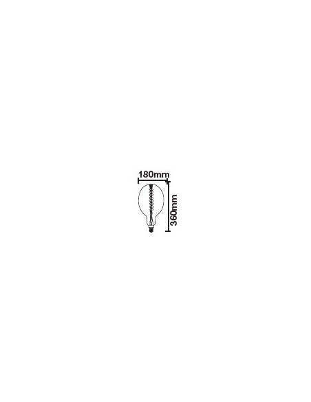 V-TAC VT-2168D 7463 LED-Glühbirne E27 8W BF180 Doppelfilament Amber 2000K Dimmbar