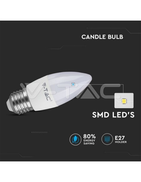 V-TAC VT-1821 ampoule LED E27 5.5W bougie