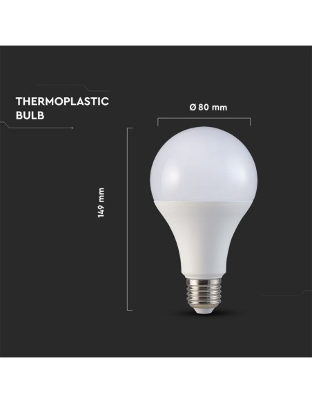 V-TAC PRO VT-233 LED Chip Bulb Samsung E27 20W A+ A80