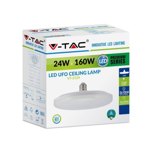 V-TAC VT-2124 LED bulb E27 24W UFO F200