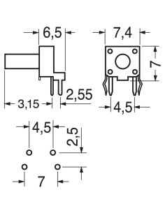 Microrupteur 7 x 7,4 x 3,15... 2