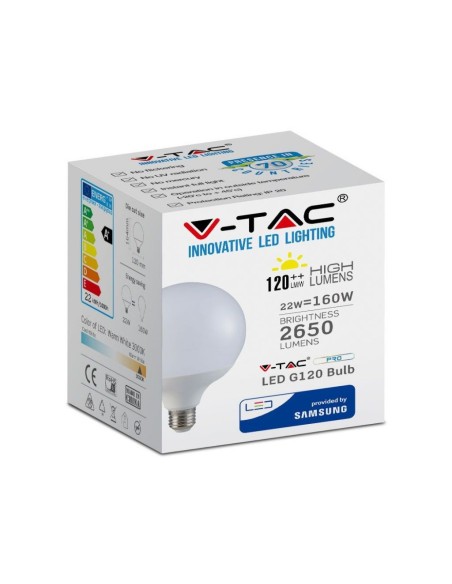 V-TAC PRO VT-242 LED-Lampe mit Samsung Chip E27 22W 120LM/W A+ G120