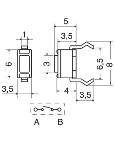 Mikro-Knopf 6 x 3,5 x 5 mm... 2
