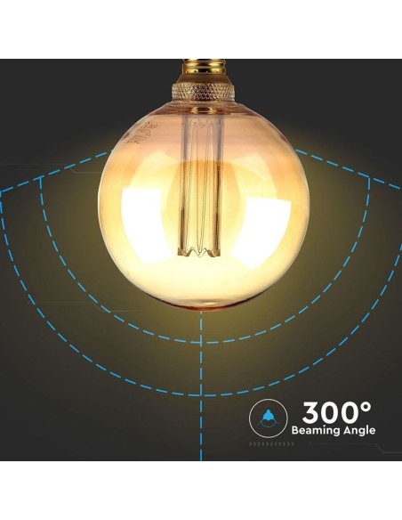 V-TAC VT-2195 7475 LED Bulb E27 4W G125 Amber 1800K