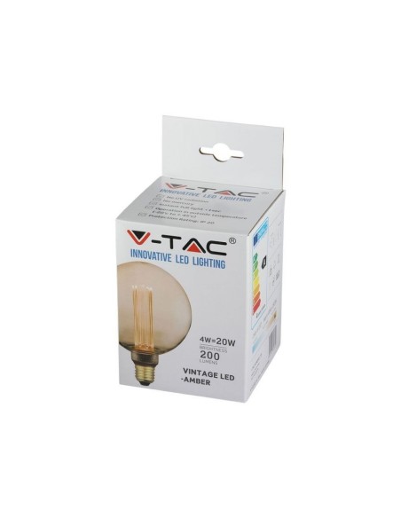 V-TAC VT-2195 7475 LED Bulb E27 4W G125 Amber 1800K