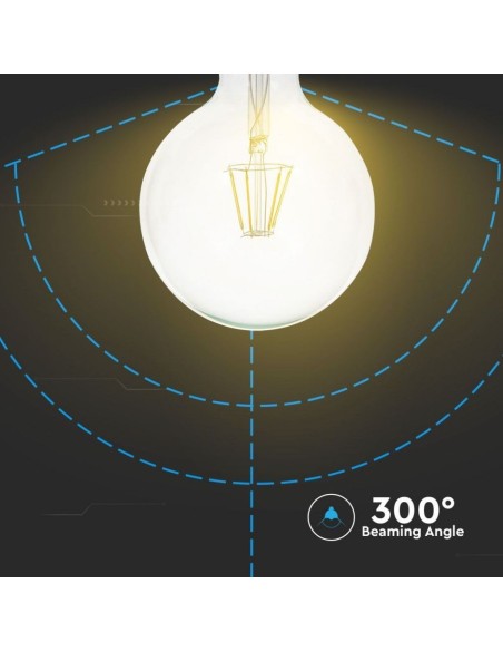 V-TAC VT-1994D 4399 LED Bulb E27 4W G125 Filament 2700K Dimmable