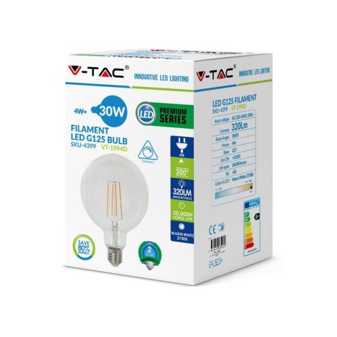 V-TAC VT-1994D 4399 LED Bulb E27 4W...