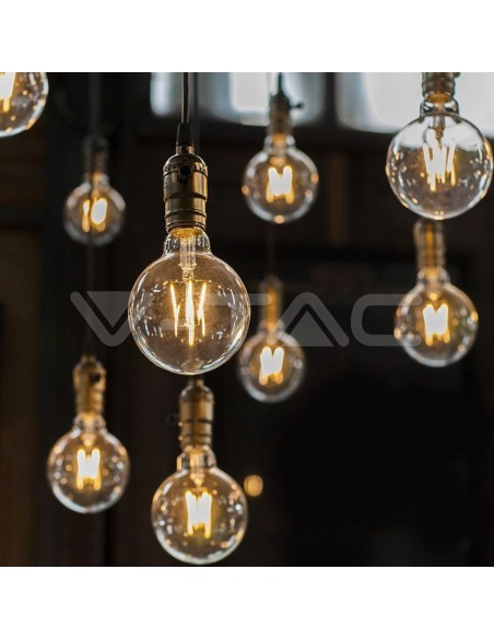 V-TAC PRO VT-287 292 Bombilla LED Chip Samsung E27 6W G125 Filamento 2700K