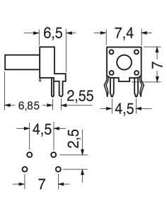 Microrupteur 7 x 7,4 x 6,85... 2