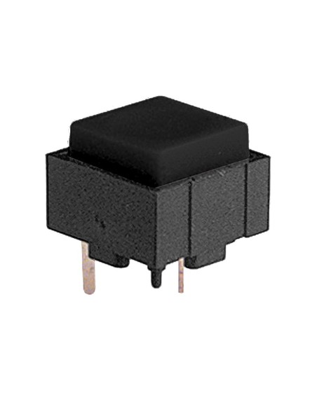 Micro-bouton 12,4 x 12,4 x 10 mm avec bouton noir