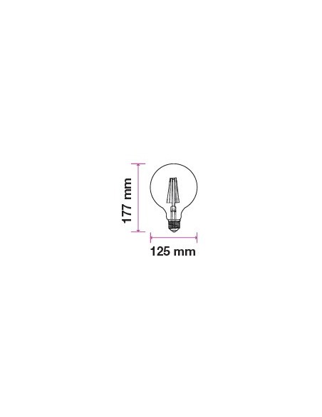 V-TAC VT-2143 Ampoule LED E27 12.5W G125 Filament