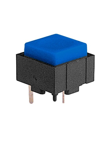 Microbotón 12,4 x 12,4 x 10 mm con botón azul