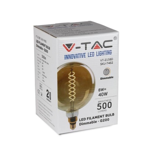 V-TAC VT-2158D 7462 LED-lamp E27 8W...