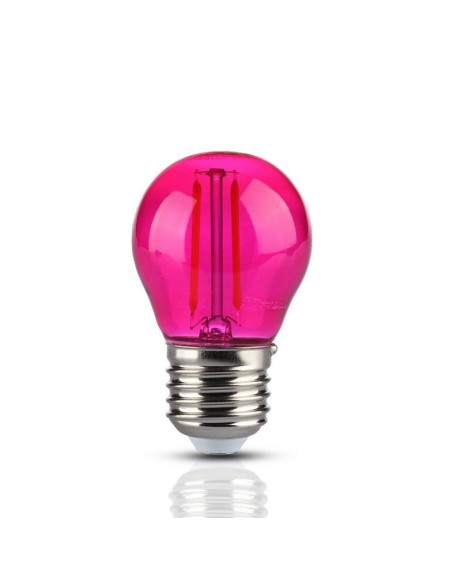 V-TAC VT-2132 7410 LED Gloeilamp E27 2W G45 Filament, kleur Roze