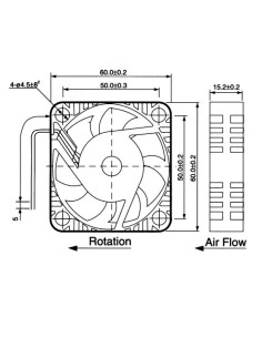 Axiaalventilator 60x60x15mm... 2