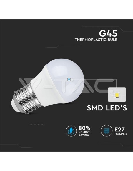 V-TAC VT-1830 Lampadina LED E27 4W G45