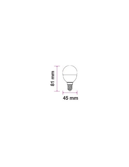 V-TAC PRO VT-245 LED Lamp met Samsung Chip E27 4,5W A++ G45