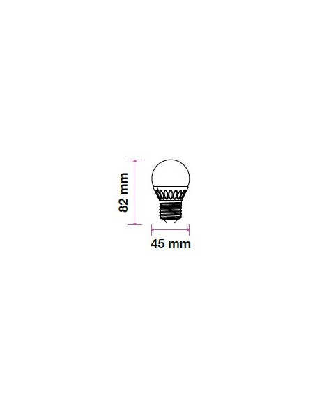 V-TAC VT-2216 Bombilla LED E27 5,5W G45 CRI 95