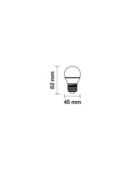 V-TAC VT-2256 Box 6 LED bulbs E27 5.5W G45