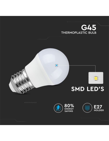 V-TAC VT-2256 Box 6 LED bulbs E27 5.5W G45