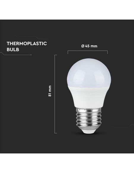 Bombilla LED V-TAC PRO VT-246 con chip Samsung E27 5,5W G45