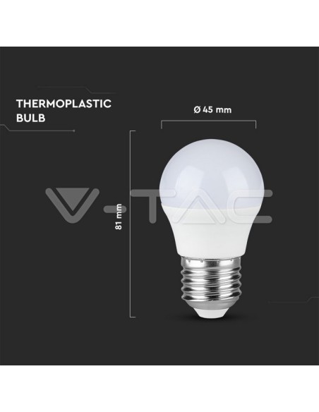 V-TAC VT-2176 Box 3 Lampadine LED E27 5,5W G45