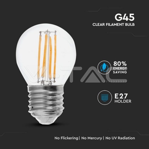 V-TAC VT-2366 LED-lamp E27 6W G45...