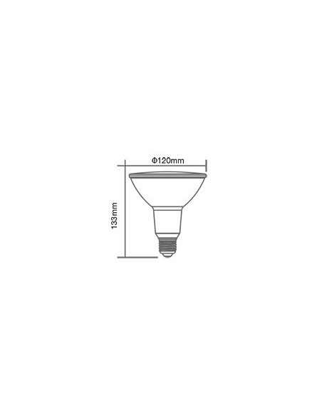V-TAC VT-1227 92066 LED Lamp E27 17W PAR38 Kleur Blauw