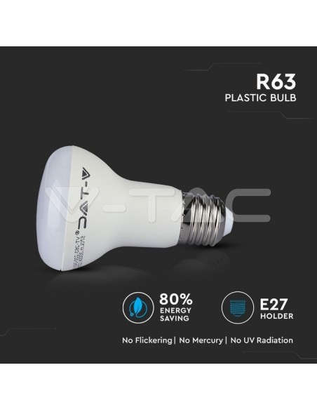 V-TAC PRO VT-263 LED Lamp met Samsung Chip E27 8W R63