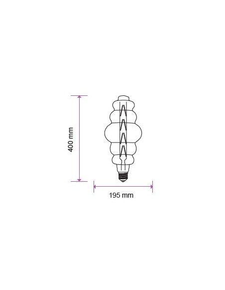 V-TAC VT-2169 45661 LED-Glühbirne E27 8W S180 Amber 2200K Dimmbar