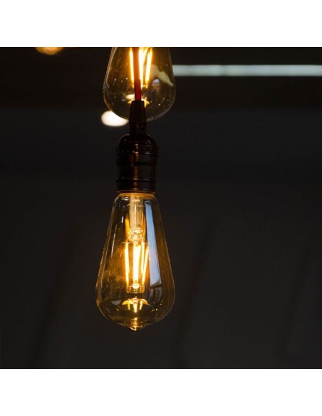 V-TAC VT-1966 4362 LED Bulb E27 6W ST64 Filament Amber 2200K