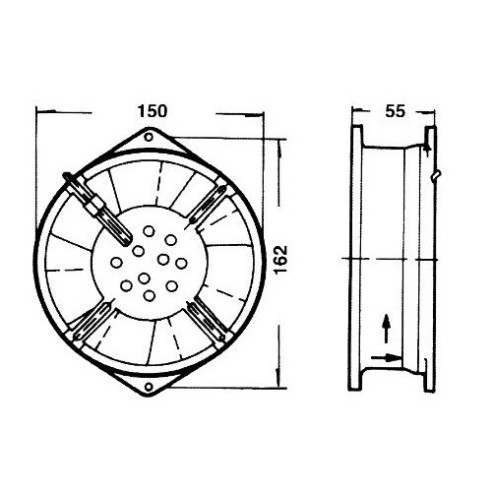 Axiale metalen ventilator...