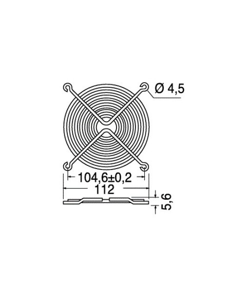 Griglia in alluminio per ventola 120x120mm - Commonwealth B4