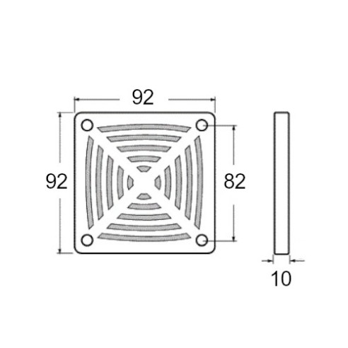 PVC-Gitter mit Ventilatorfilter...