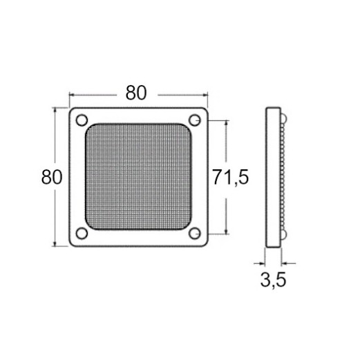 Grille en aluminium avec filtre en...