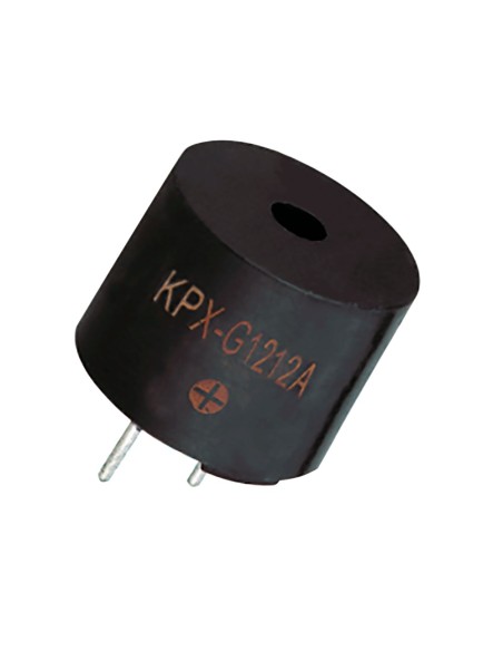 Buzzer elettromagnetico con circuito oscillatore per circuito stampato, ⌀12mm, 85dB, 12Vdc 30mA - Kepo KPX-G1212A