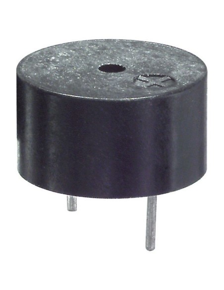 Buzzer piézo-céramique avec circuit oscillateur pour circuit imprimé, ⌀13.8cm, 80dB, 12Vdc 7mA - Kepo KPI-G1410A