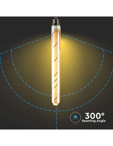 V-TAC VT-2005 7142 LED Bulb E27 5W T30 Filament Amber 2200K