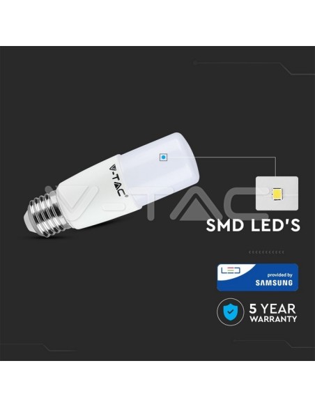 V-TAC PRO VT-237 Lampadina LED con Chip Samsung E27 8W T37