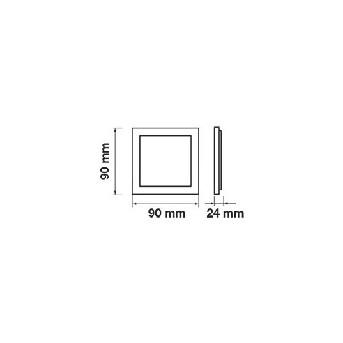 V-TAC VT-605SQ LED-Paneel 6W 9x9cm