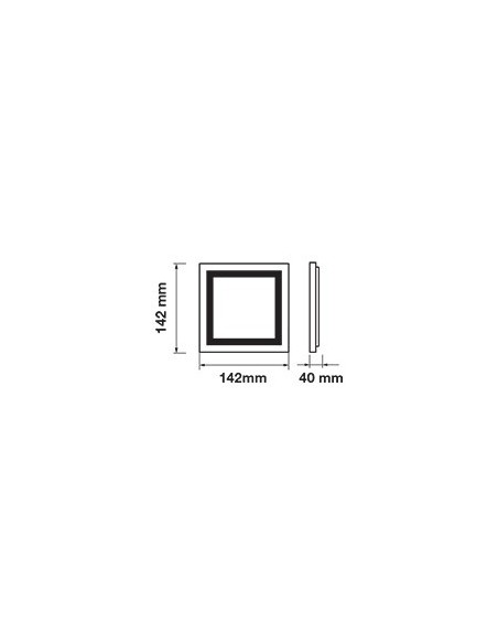 V-TAC VT-809 dubbel LEIDEN Comité 6W+2W 15x15cm