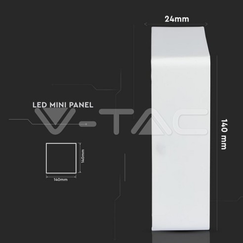 V-TAC VT-1205SQ Panneau LED 12W 14x14cm
