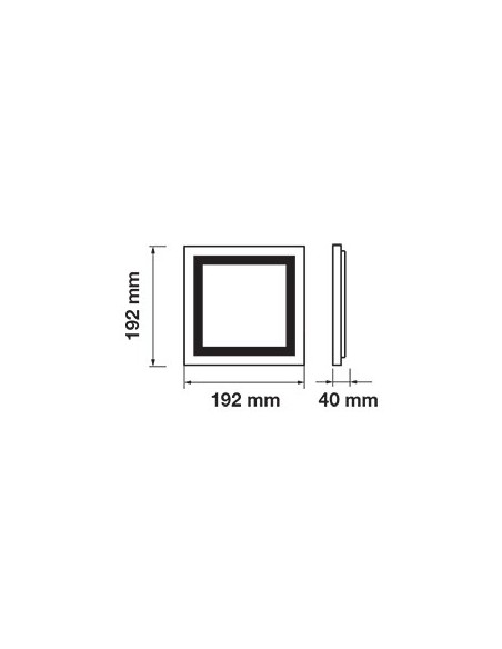 V-TAC VT-1509 Dubbel LEIDEN Comité 12W+3W 20x20cm