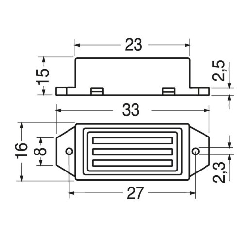 Zumbador electrónico, 33x16mm, 75dB,...